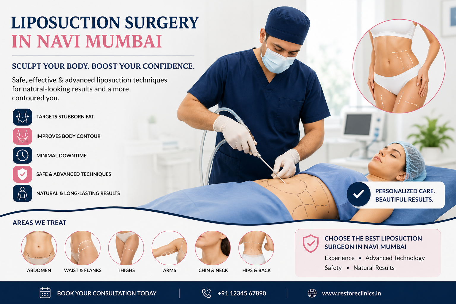How to Choose the Best Liposuction Surgeon in Navi Mumbai for Safe & Natural Results